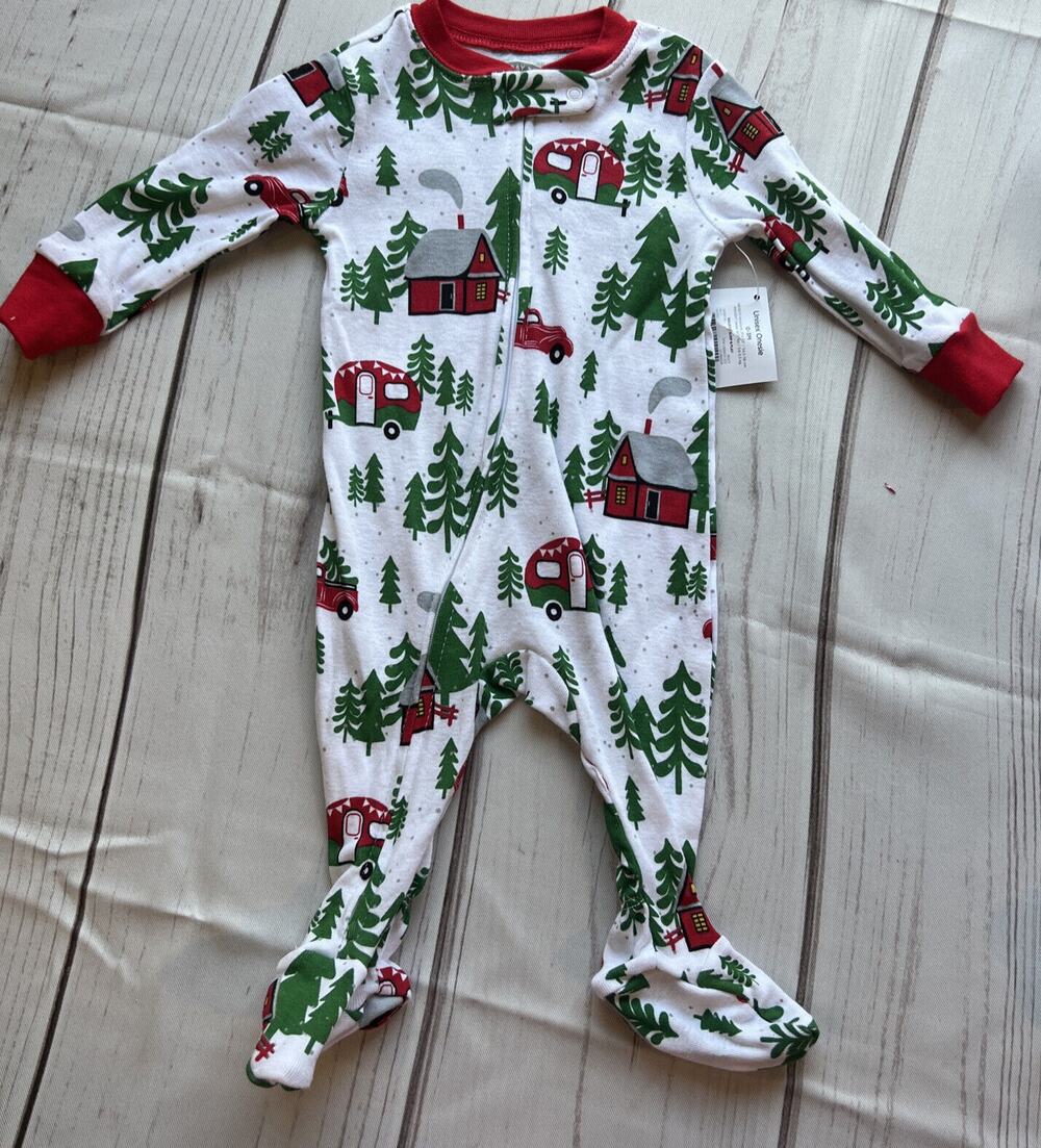 Holiday Time Baby Holiday Sleep N Play One Piece Footed Crawler Footie 0-3M New